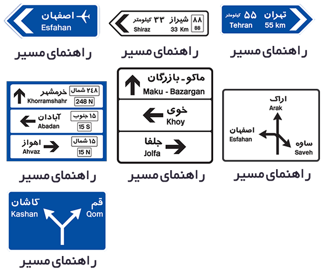 تابلوهای راهنمای مسیر